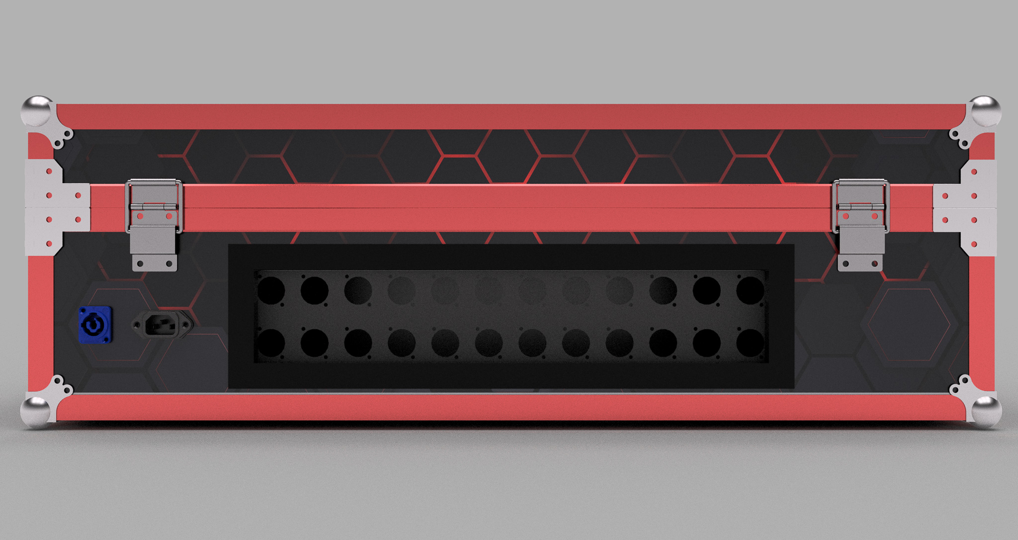 XStreamCase G2 CAD render - back panel view