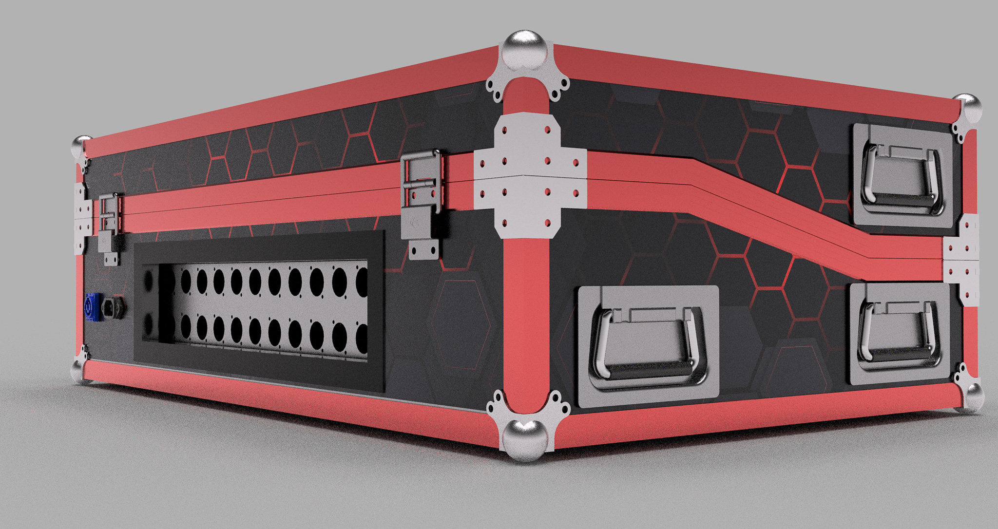 XStreamCase G2 CAD render - left rear perspective