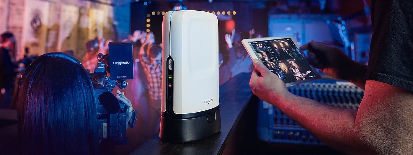 SlingStudio hub running live concert production